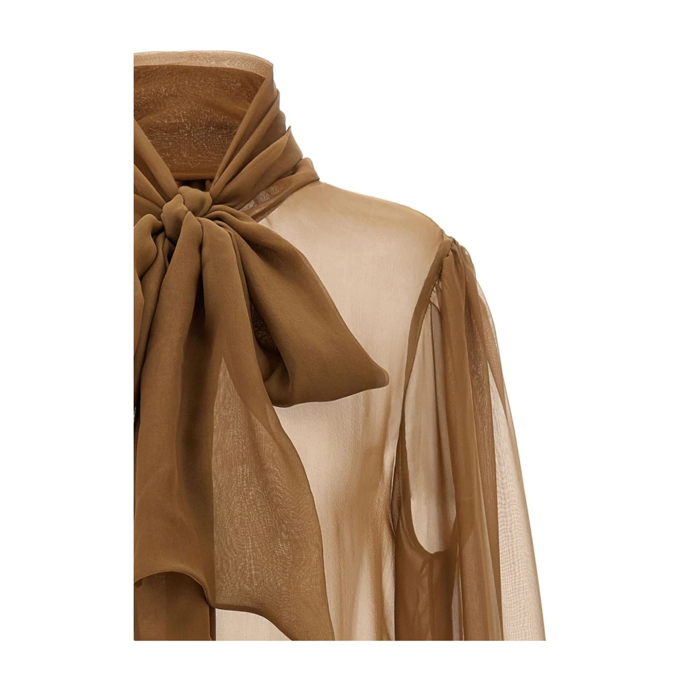 Saint Laurent Bruine Casual Overhemden Brown Dames