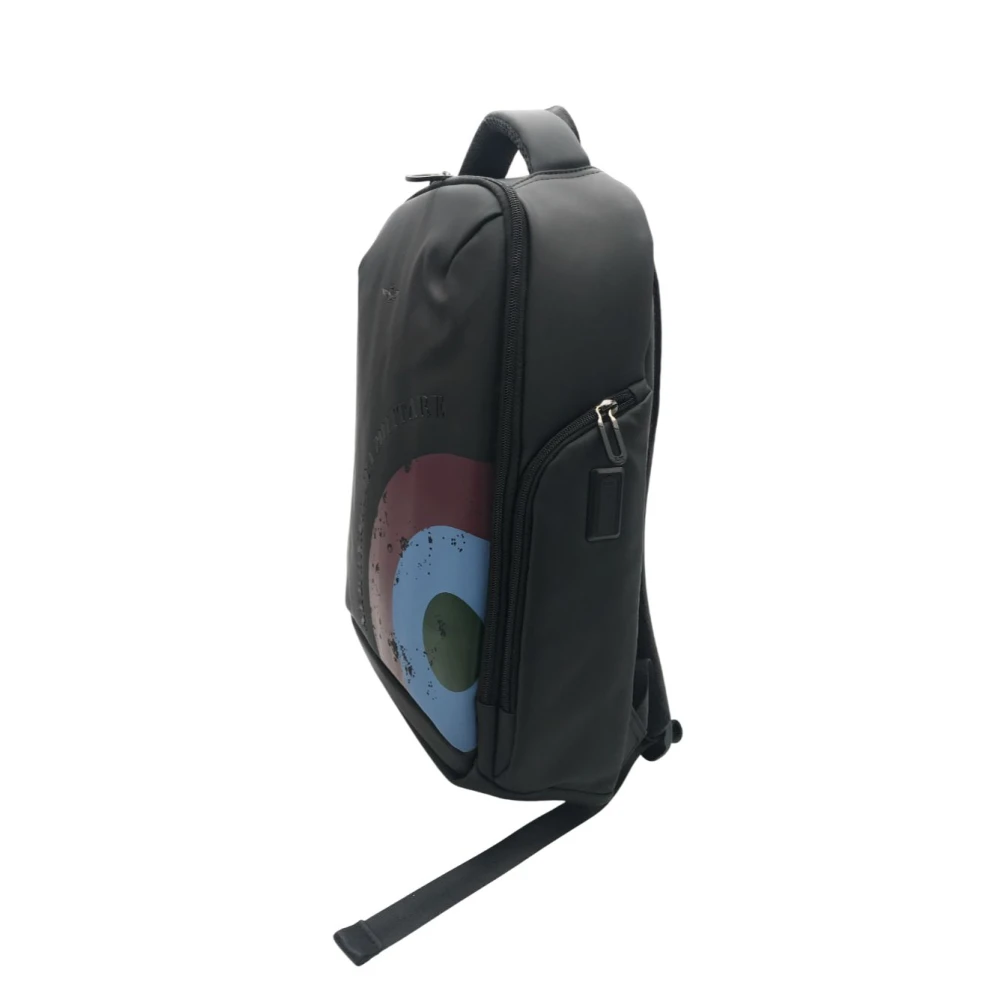 aeronautica militare Runway Rugzak met Italiaanse Vlag Detail Black Heren
