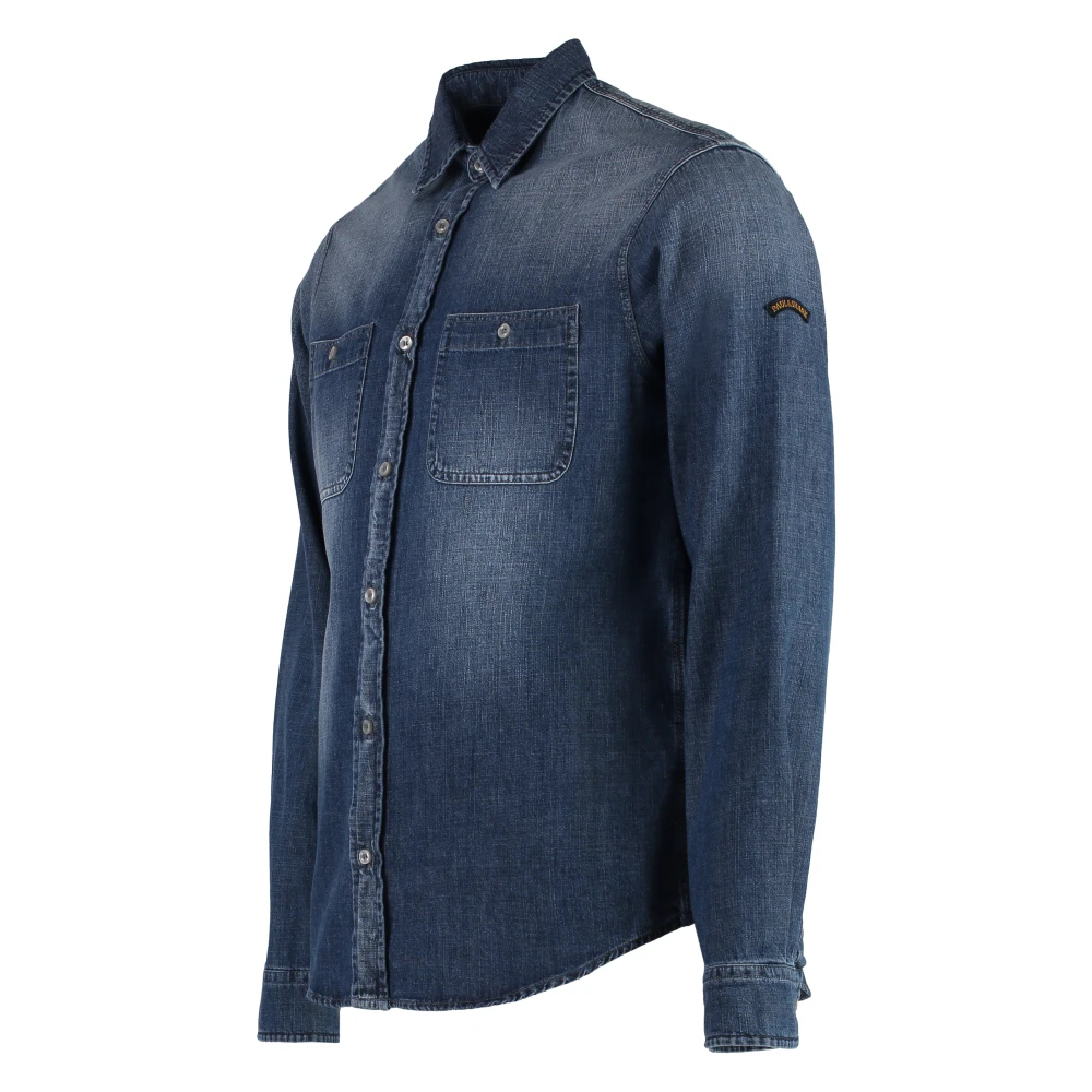 PAUL & SHARK Denim Shirt met Twee Voorzakken Blue Heren
