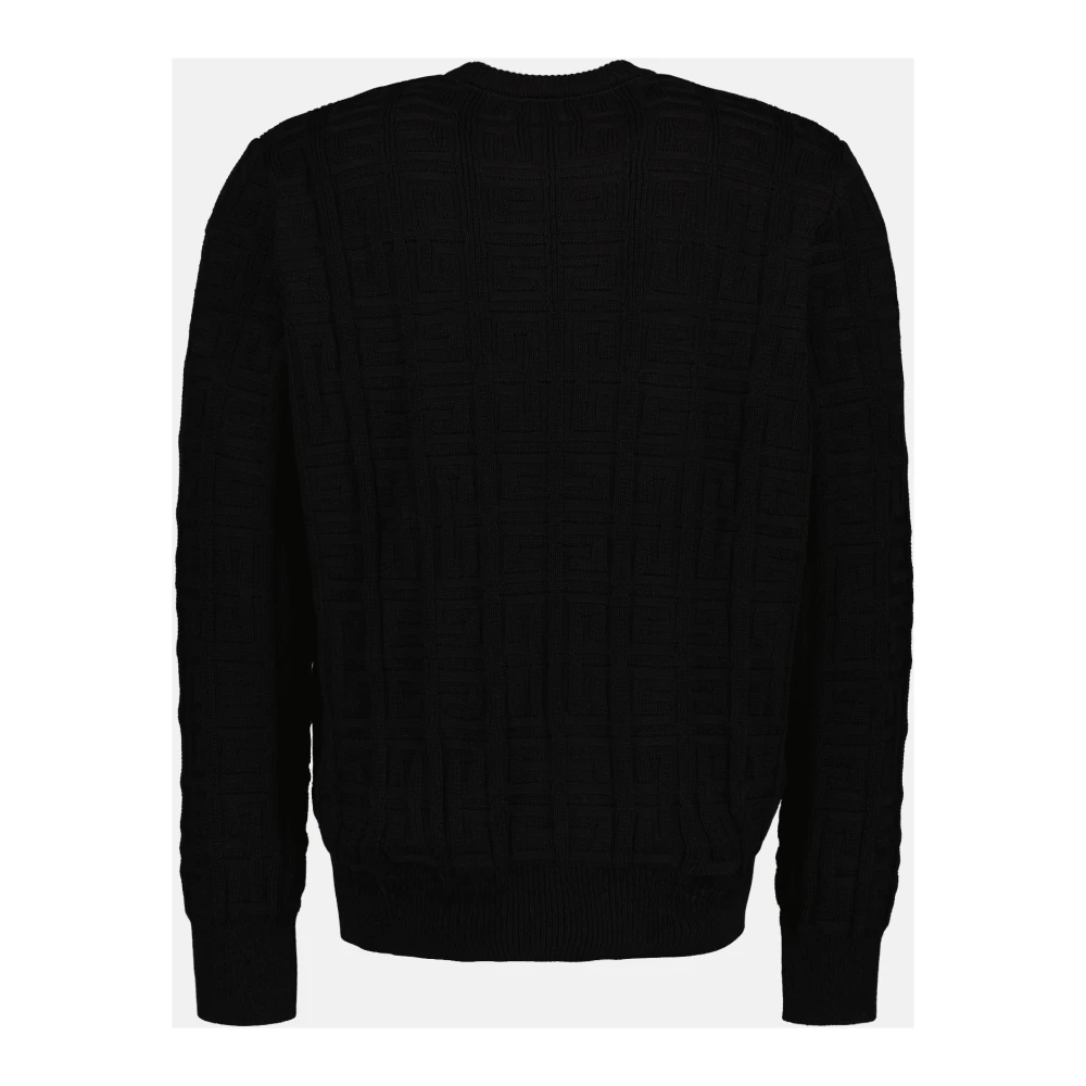 Givenchy 4G Collectie Zwarte Katoenen Trui Black Heren