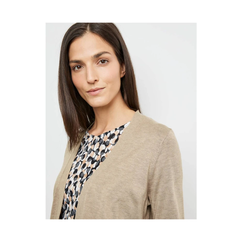 Gerry Weber Taupe Jas voor Vrouwen Beige Dames