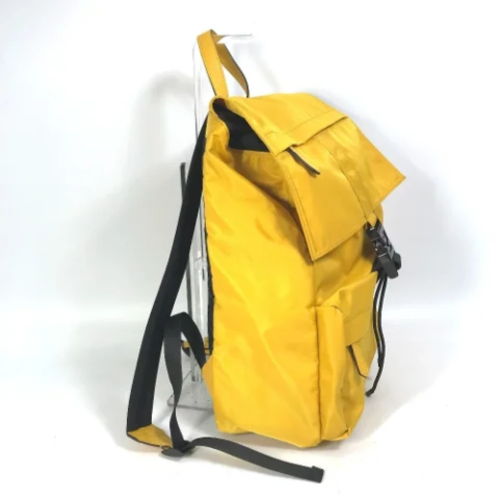 Fendi Vintage Pre-owned Fabric backpacks Yellow Heren