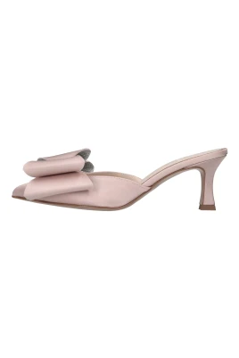 Mules i satin och glitter