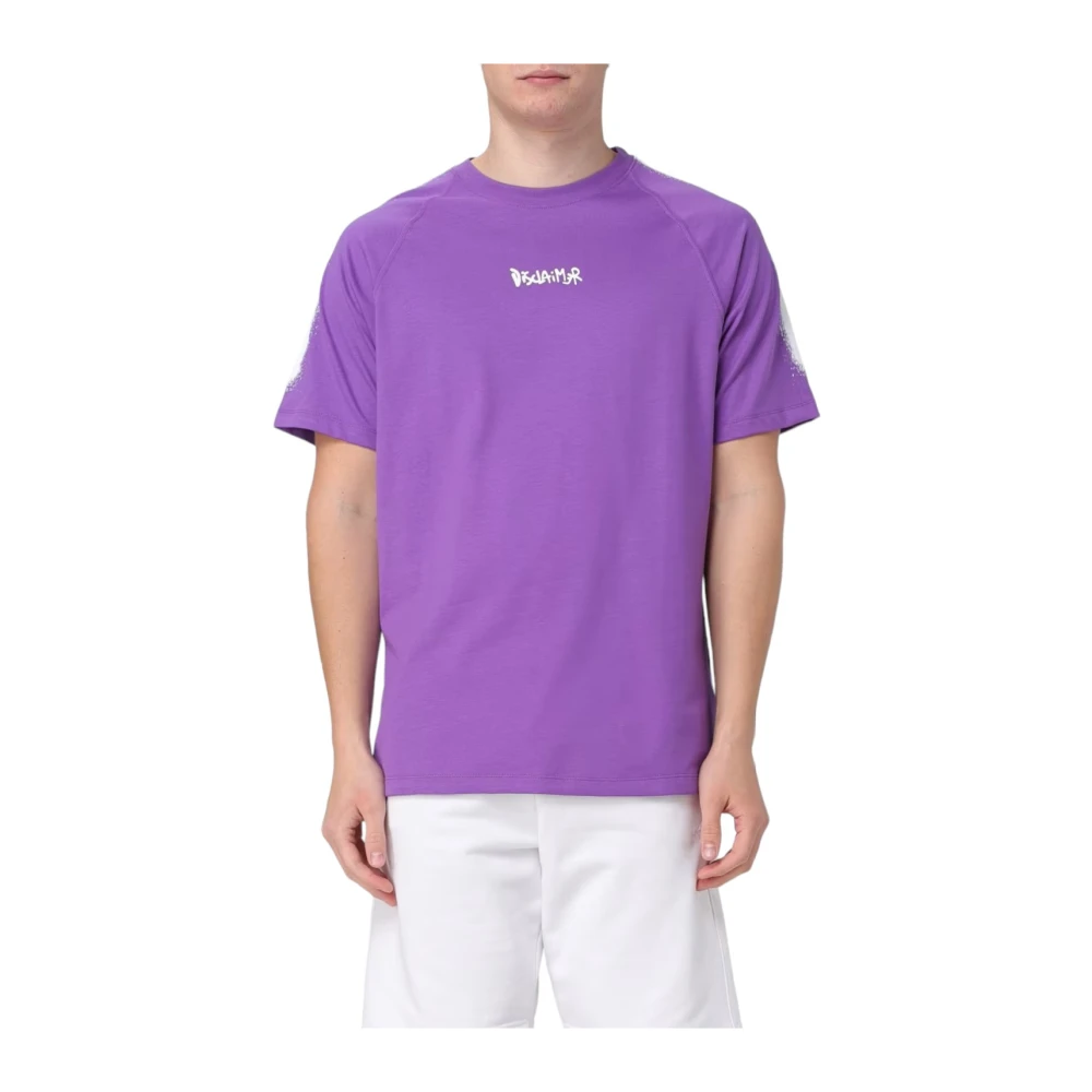 Disclaimer Heren Crew Neck T-shirt Katoen Purple Heren