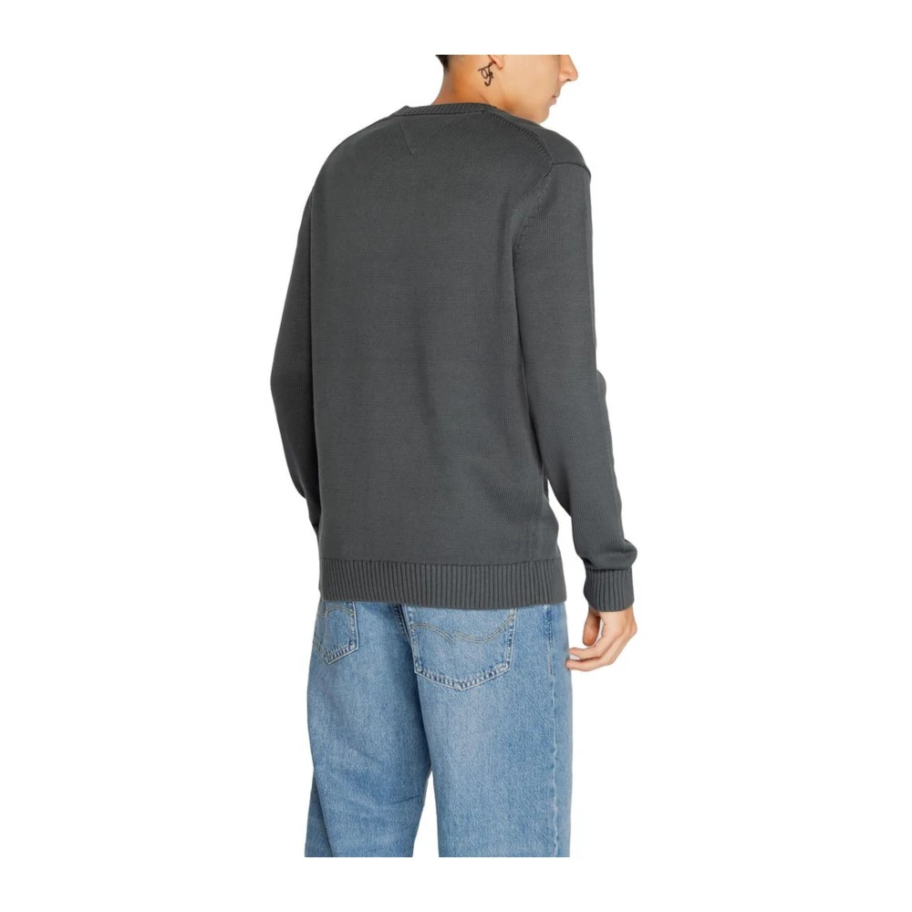 Tommy Jeans Grijze Katoenen Trui Heren Gebreide Kleding Gray Heren