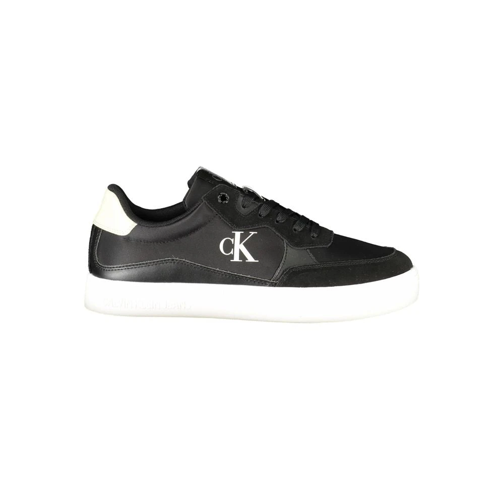 Calvin Klein Men's Black Leather Sneaker