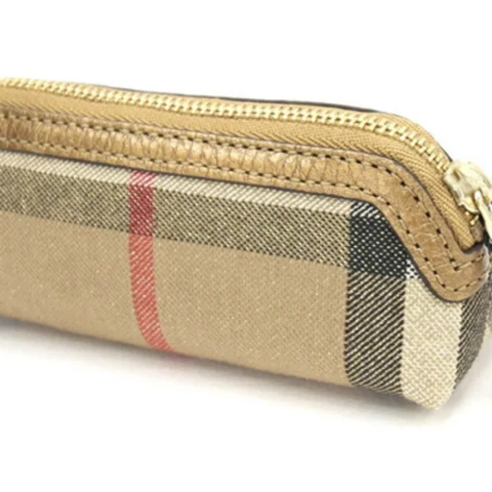 Burberry Vintage Pre-owned Canvas clutches Beige Dames