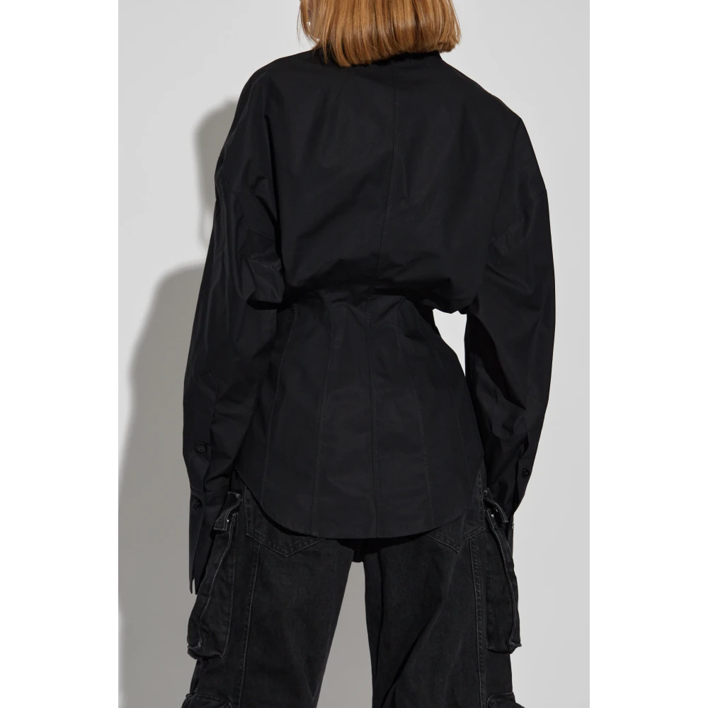 The Attico Katoenen overhemd Black Dames