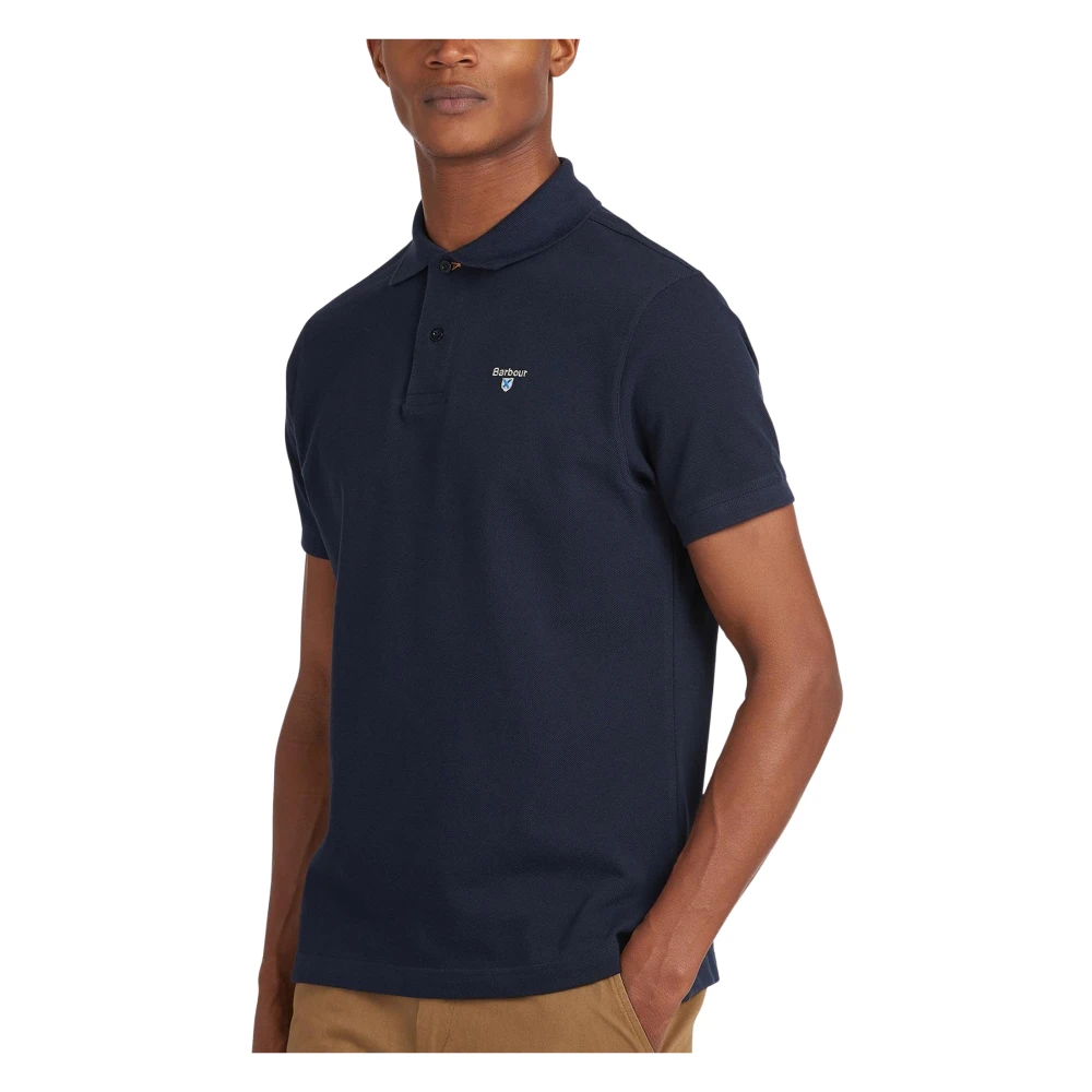 Barbour Men's Blue Polo Shirts, 2XL, Tartan Piquet Polo Shirt