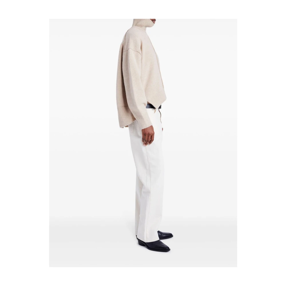 Proenza Schouler Beige Trui met Hoge Kraag Beige Dames