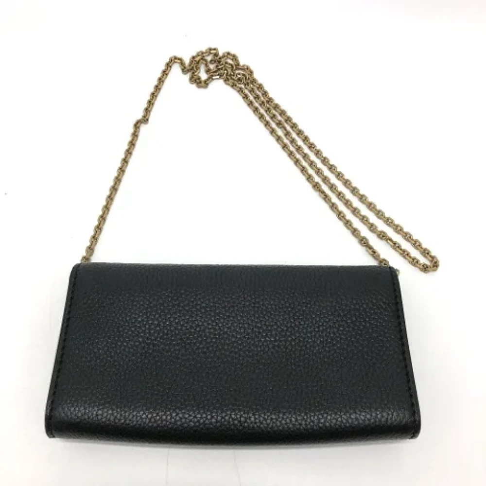 Dior Vintage Pre-owned Leather dior-bags Black Dames