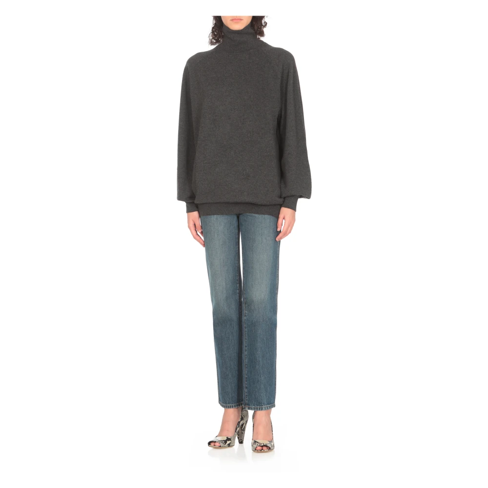 Khaite Grijze Kasjmier Coltrui Gray Dames