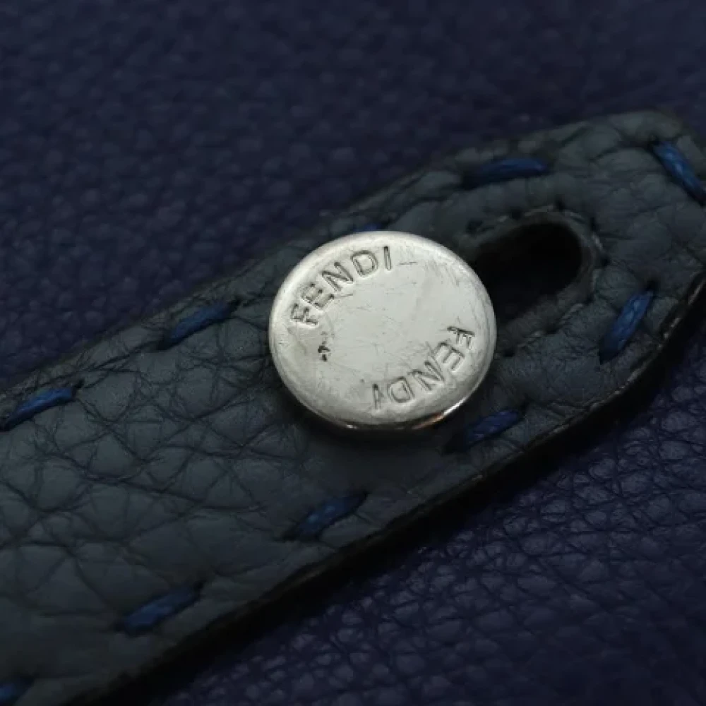 Fendi Vintage Pre-owned Leather clutches Blue Dames