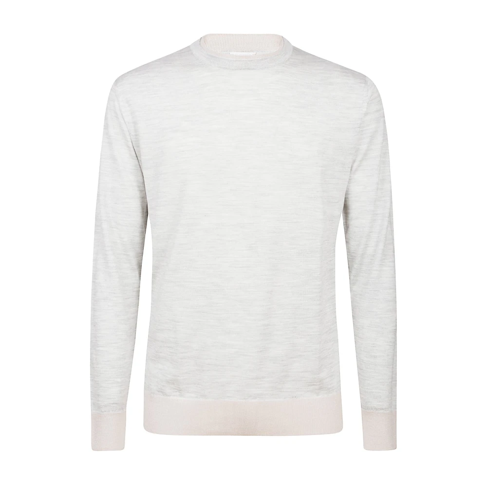 Eleventy Heren Wol Zijde Ronde Hals Sweater Gray Heren