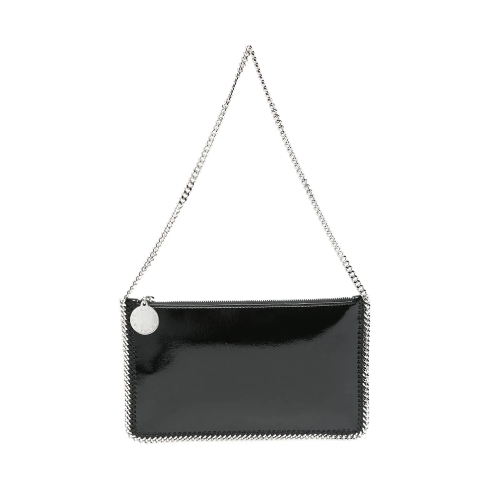 Stella Mccartney Zwarte Schoudertas met Kettinglink Black Dames