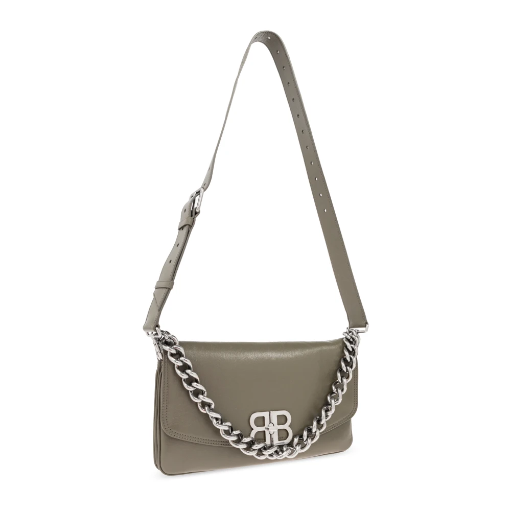 Balenciaga Leren schoudertas Green Dames