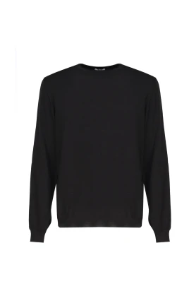 Lyxig Crew Neck Silke Tröja