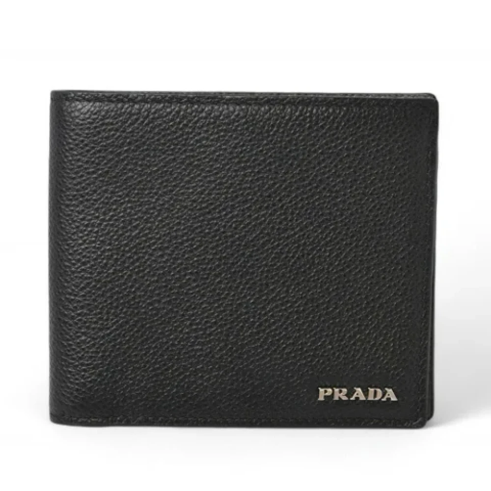 Prada Vintage Pre-owned Leather wallets Black Heren