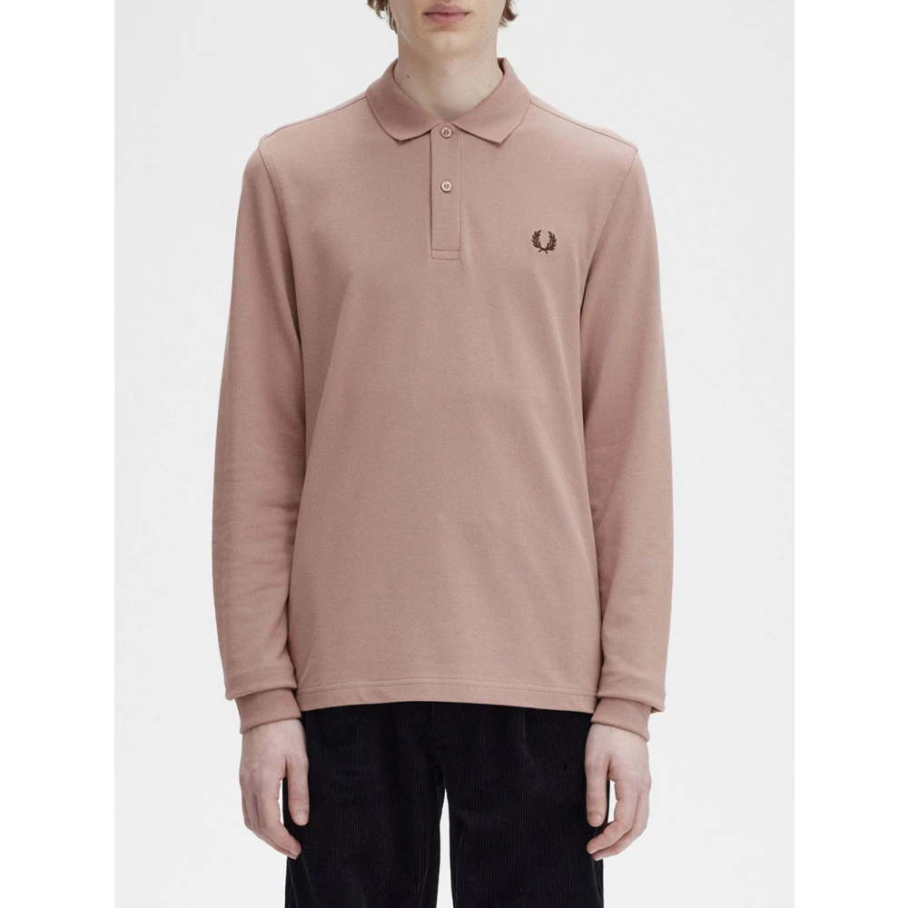 Fred Perry Heren Donkerroze Polo Shirt Pink Heren
