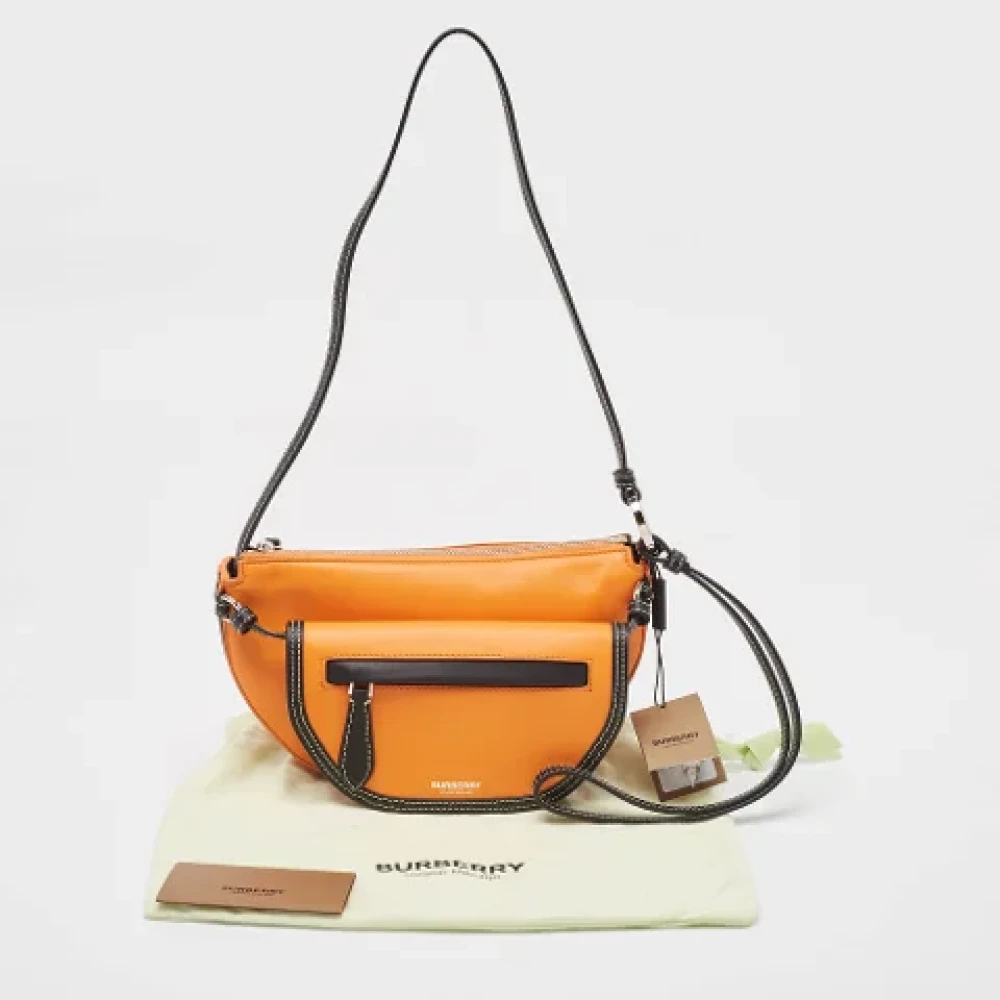 Burberry Vintage Pre-owned Leather burberry-bags Orange Dames