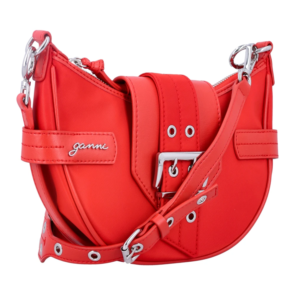 Ganni Rode Racing Handtas Bucky Kleine Tas Red Dames