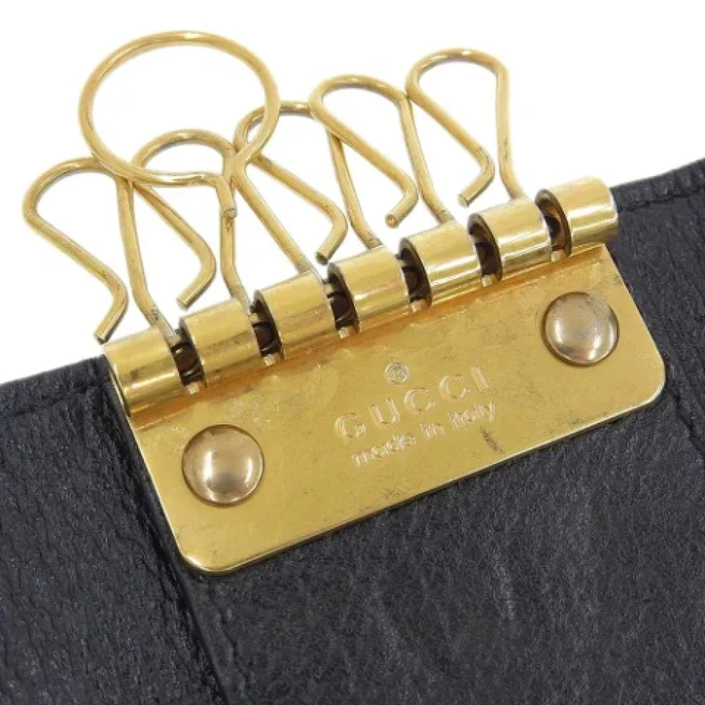 Gucci Vintage Pre-owned Leather key-holders Black Dames