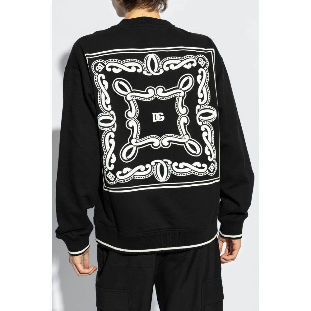 Dolce & Gabbana Gedrukte sweatshirt Black Heren