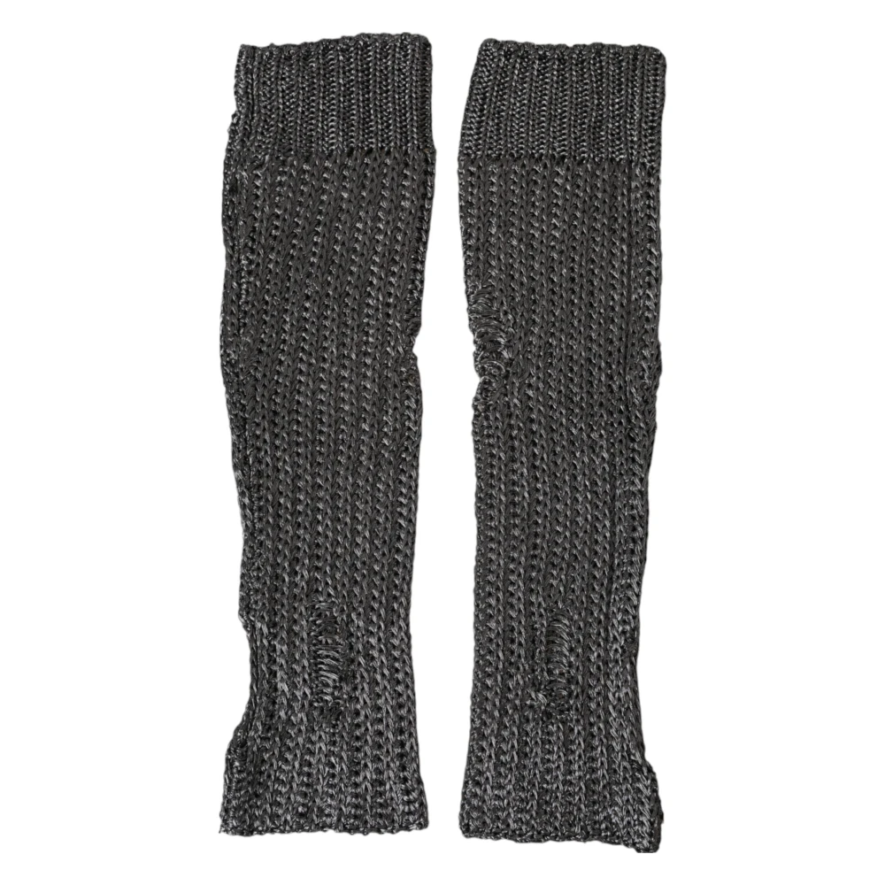 Dolce & Gabbana Grijze Vingerloze Ellebooglengte Handschoenen Gray Dames