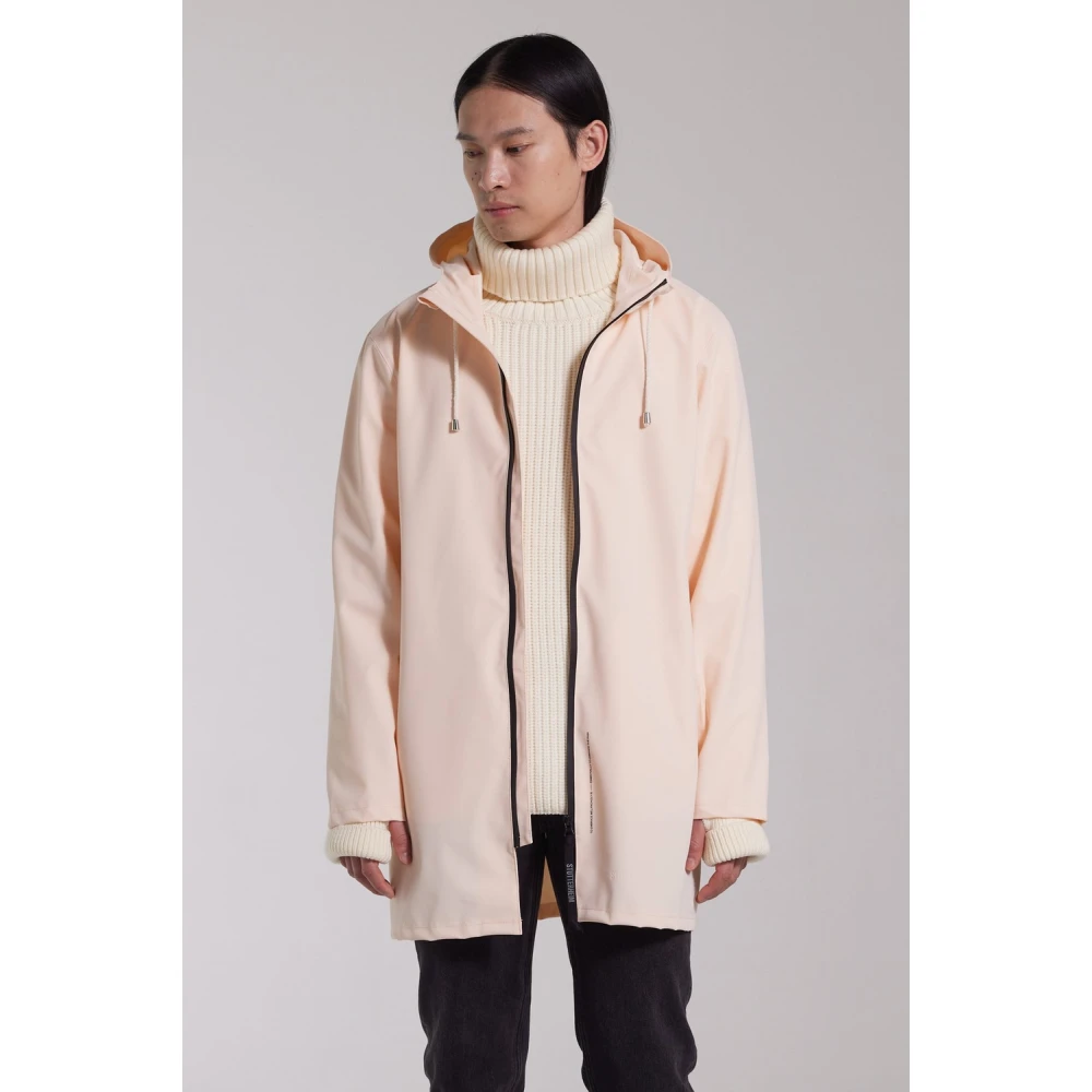 Stutterheim Lichtgewicht Waterdichte Rits Regenjas Orange Heren