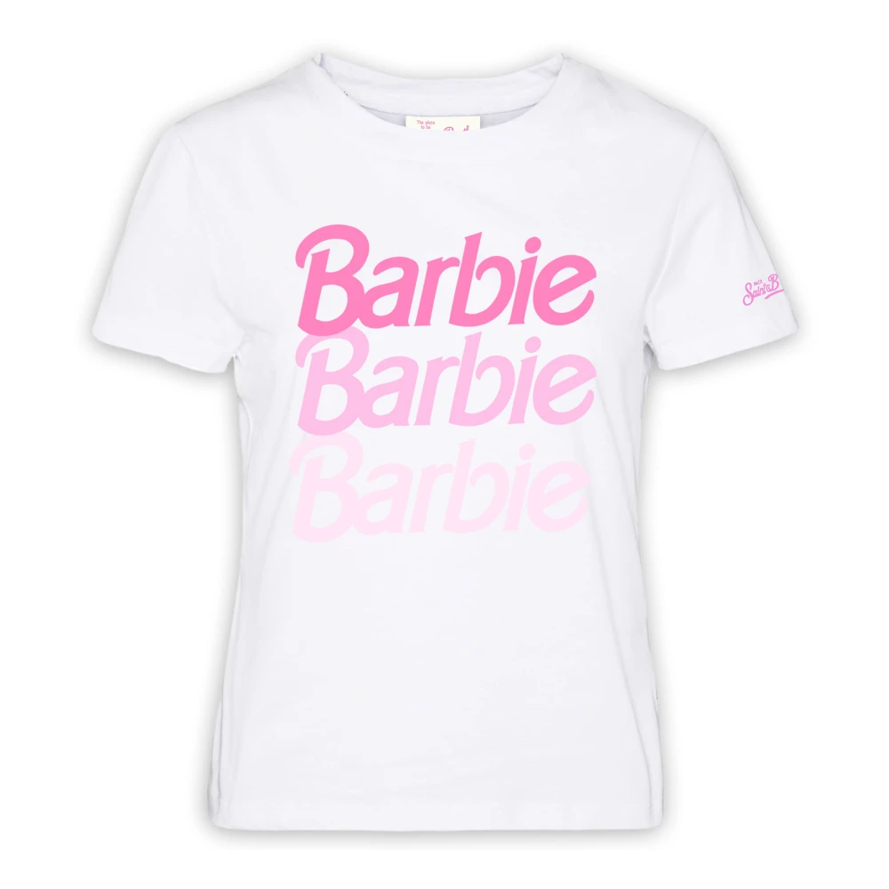 MC2 Saint Barth Sprankelend Logo T-shirt voor vrouwen White Dames