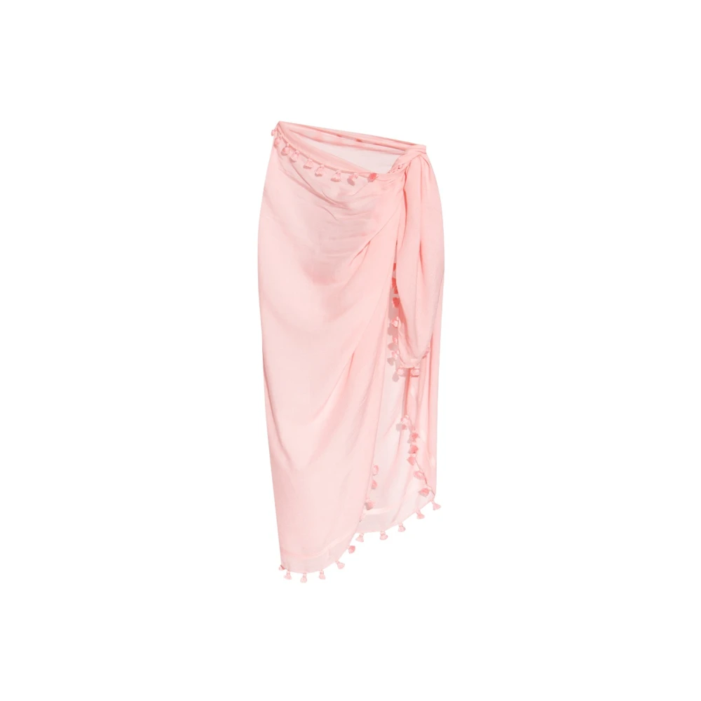 Melissa Odabash Gefranjerde pareo Pink Dames