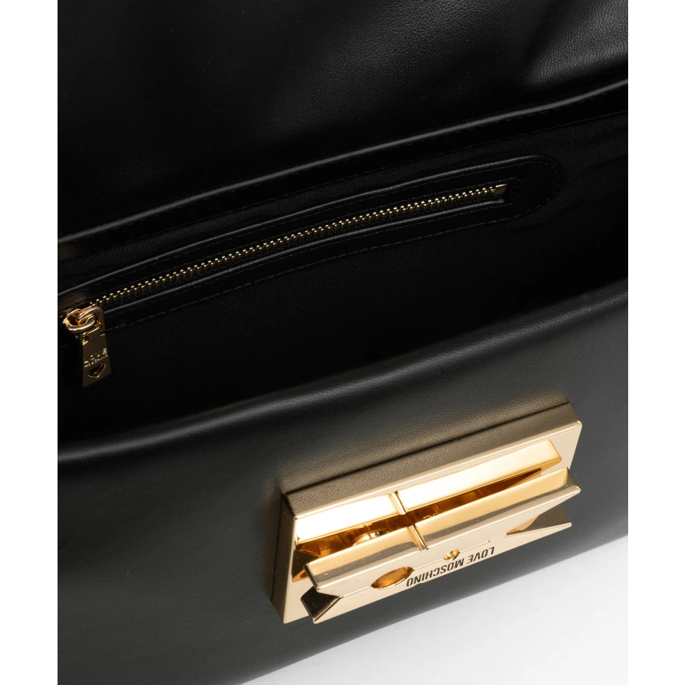 Love Moschino Verstelbare Schoudertas met Kliksluiting Black Dames