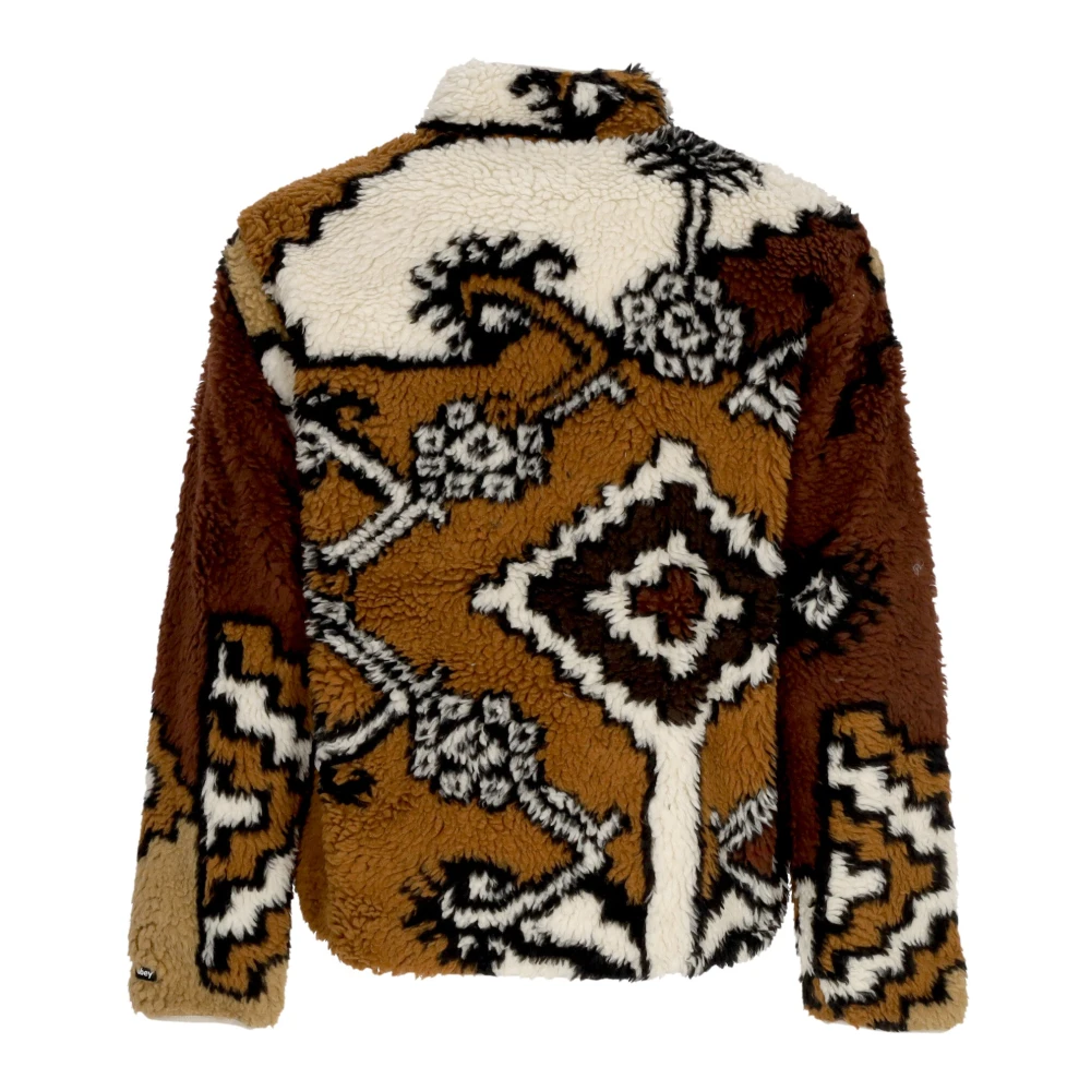 Obey Marokkaans Tapijt Sherpa Jas Bruin Multi Multicolor Heren
