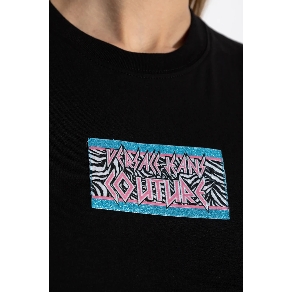 Versace Jeans Couture T-shirt met print Black Dames