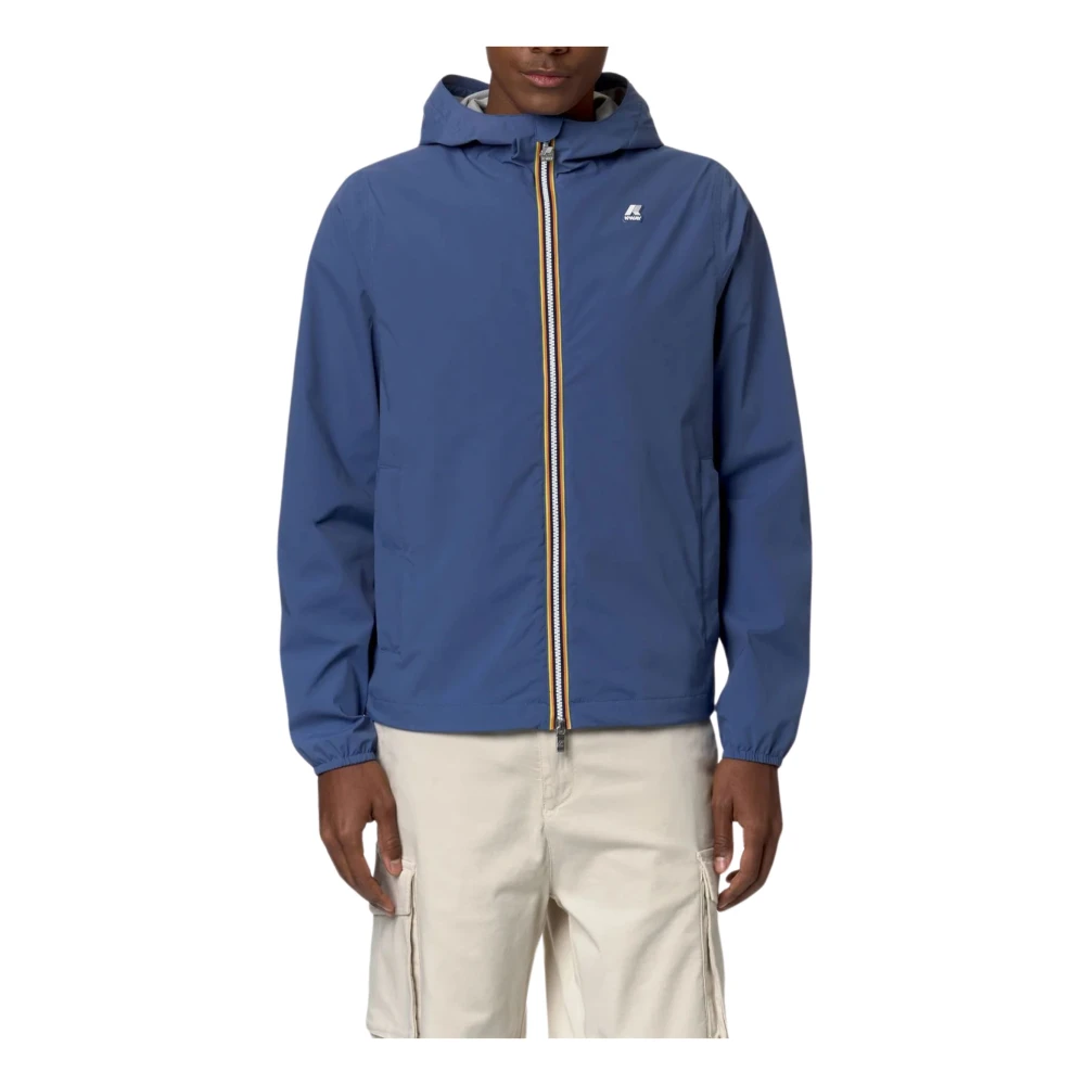 K-way Blauwe Waterdichte Hoodie Blue Heren