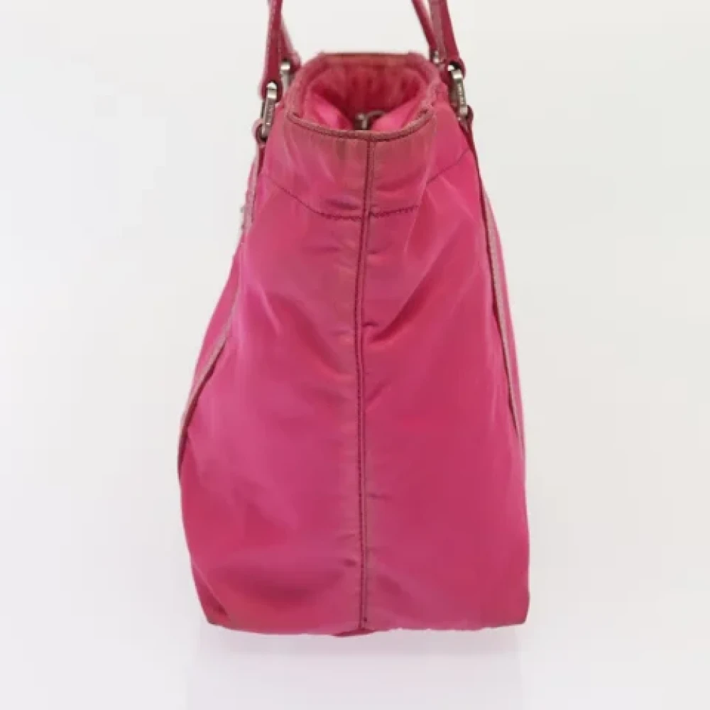 Prada Vintage Pre-owned Nylon handbags Pink Dames