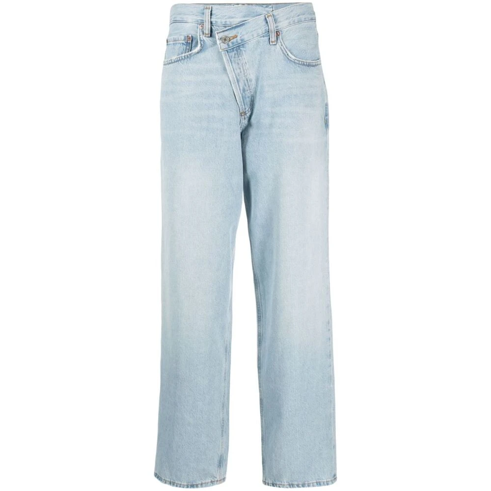 Agolde Lichtblauwe Distressed Jeans Blue Dames