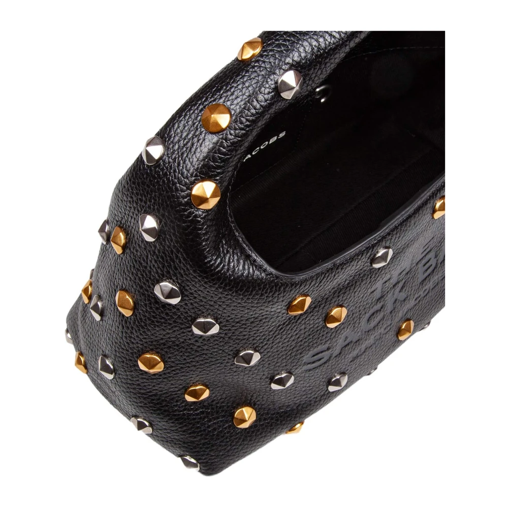 Marc Jacobs Gestudeerde Leren Mini Handtas in Zwart Black Dames