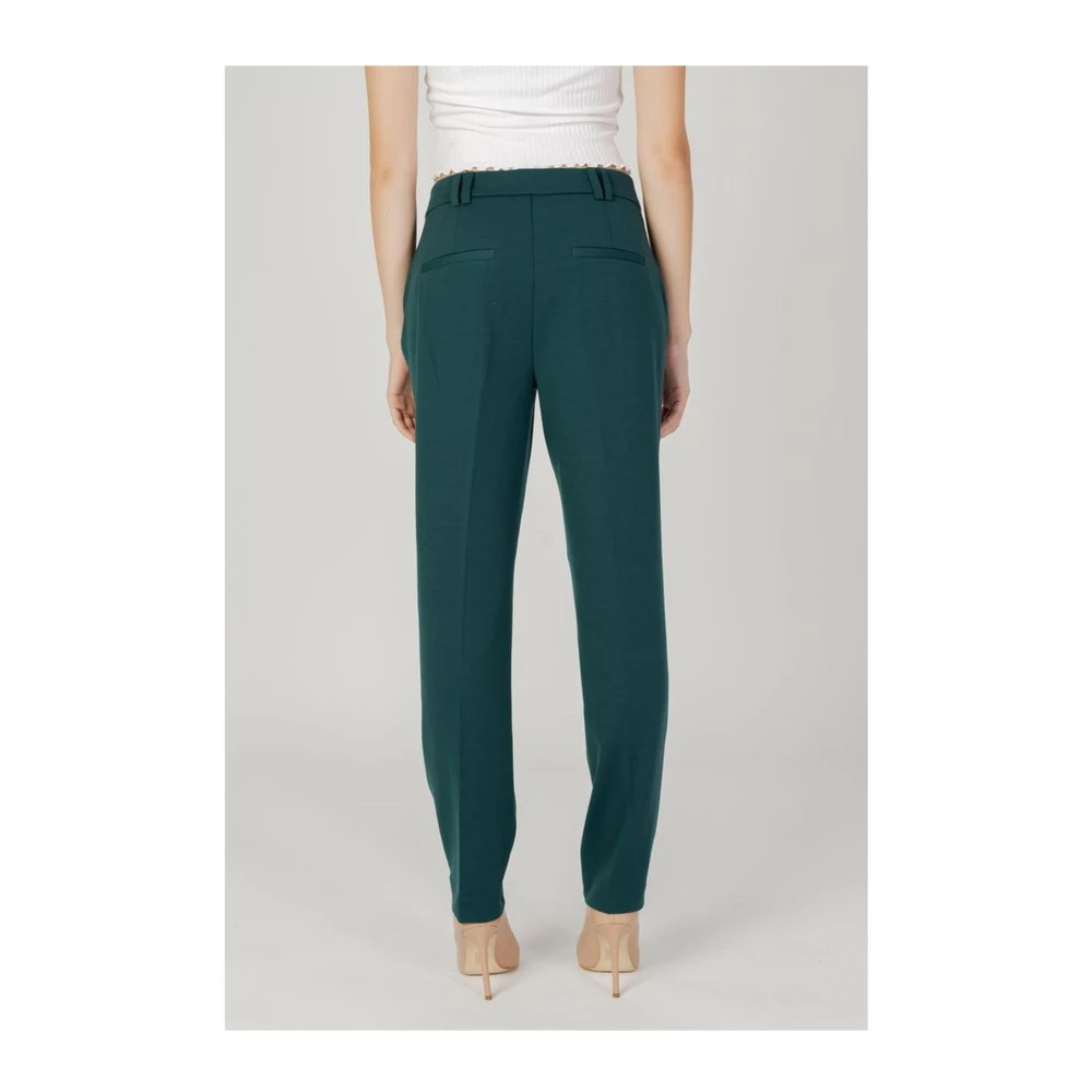 Only Groene polyester sigarettenbroek Green Dames