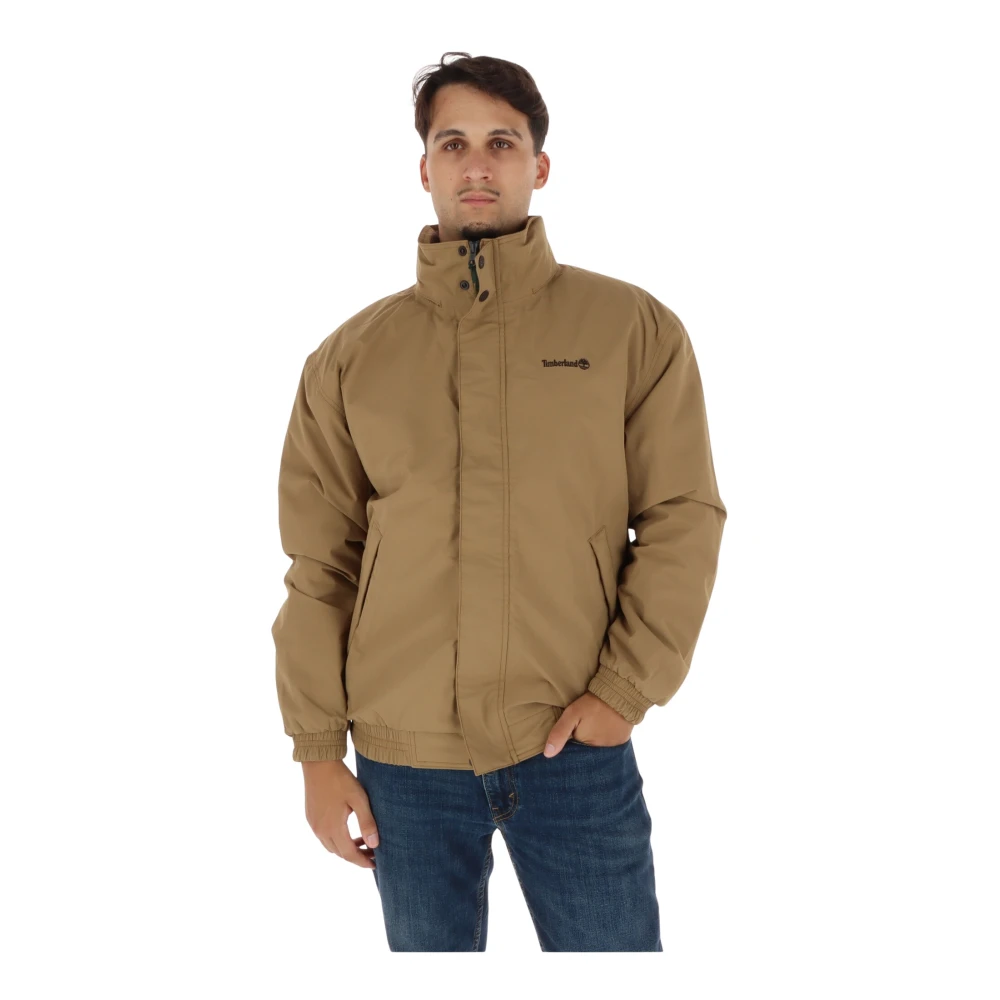 Timberland Uomo Beige - Giacca Con Cappuccio Dritto E Collo Alto - Jackets - M