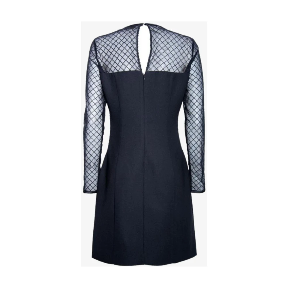 Nenette Glamoureuze Tule Inzet Jurk Black Dames