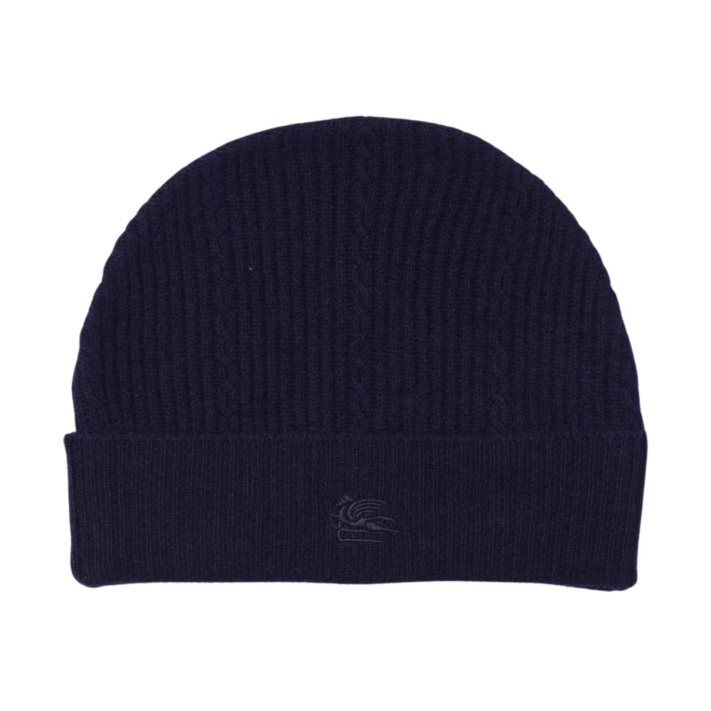 Etro Women's Blue Cable Knit Beanie Hat