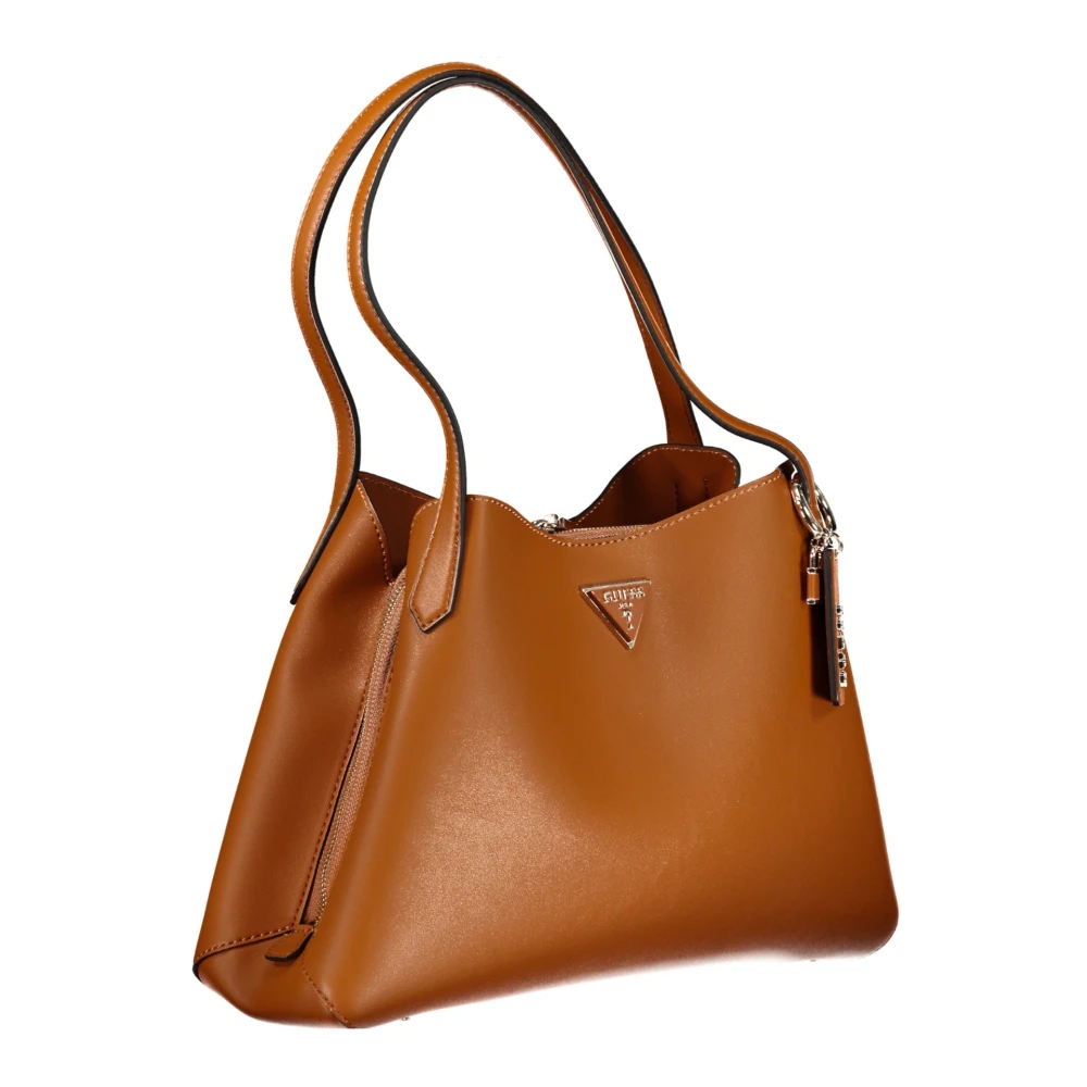Guess Bruine Schoudertas met Meerdere Compartimenten Brown Dames