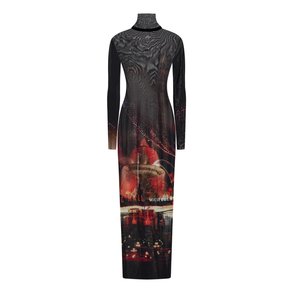 Jean Paul Gaultier Rode Pigalle Print Coltrui Top Multicolor Dames