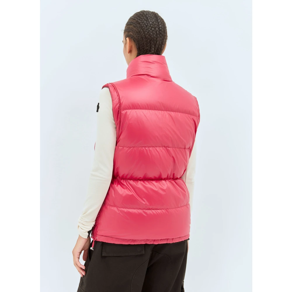 Moncler Omkeerbare korte donsjas Red Dames