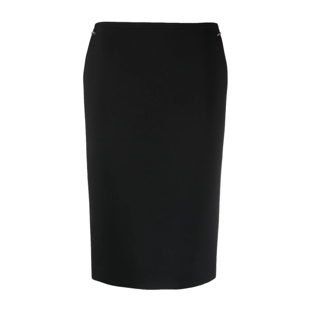 Gucci Horsebit wollen midi-rok Black Dames