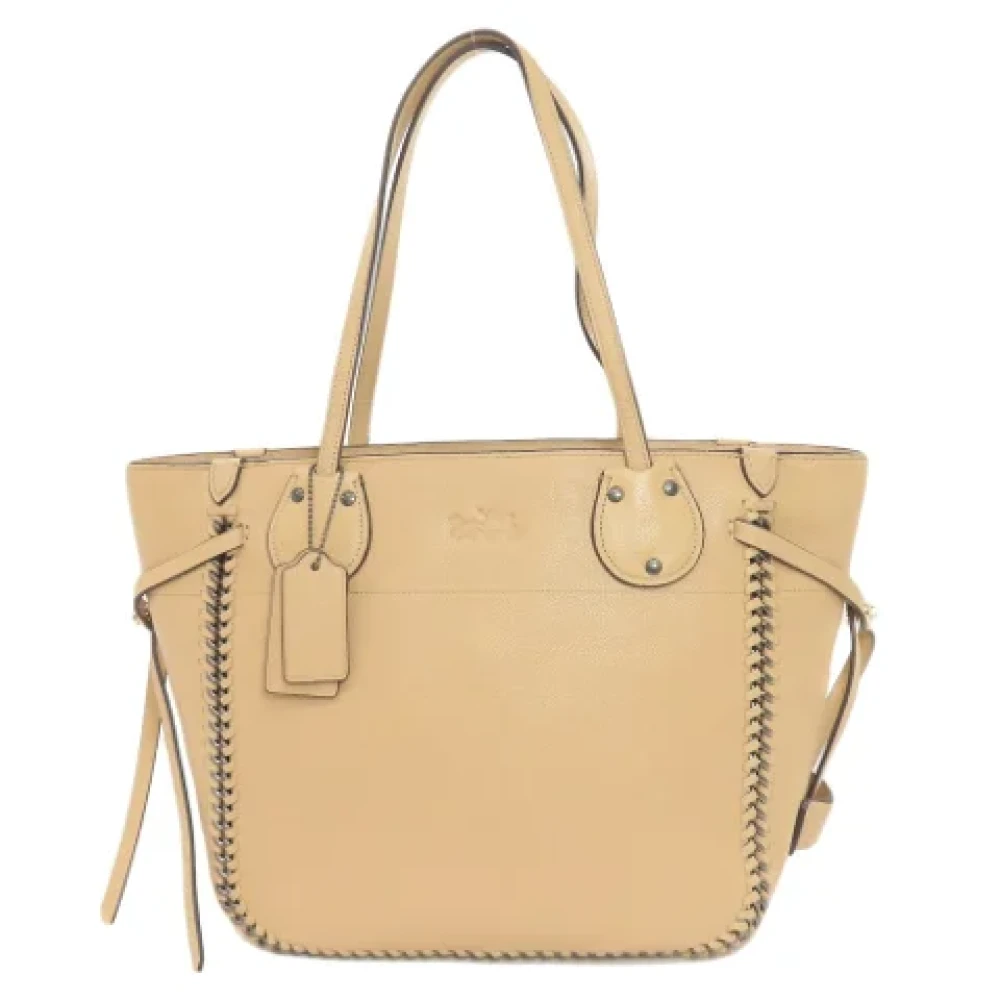 Coach Pre-owned Leather shoulder-bags Beige Dames