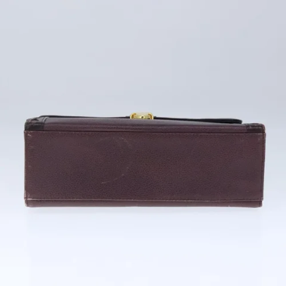 Saint Laurent Vintage Pre-owned Leather shoulder-bags Purple Dames