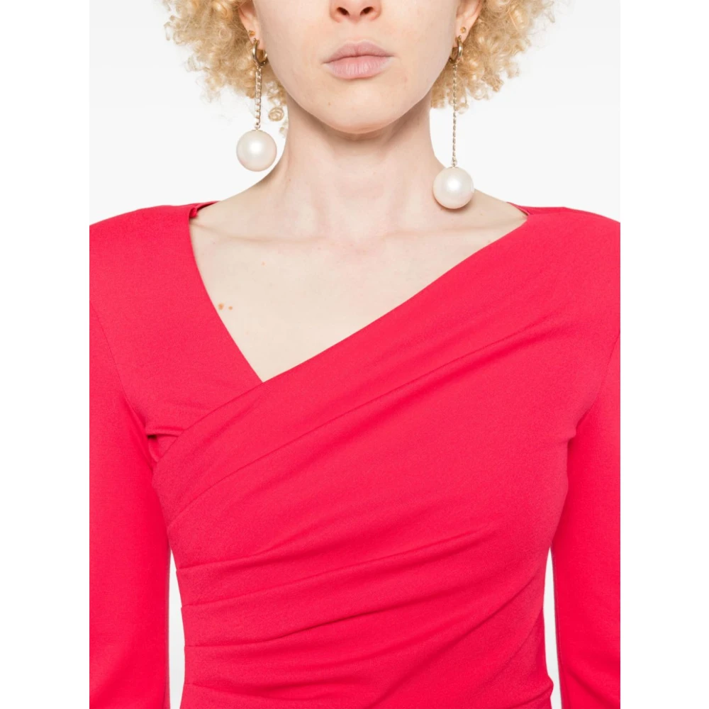 Emporio Armani Framboosroze Jersey Jurk Pink Dames