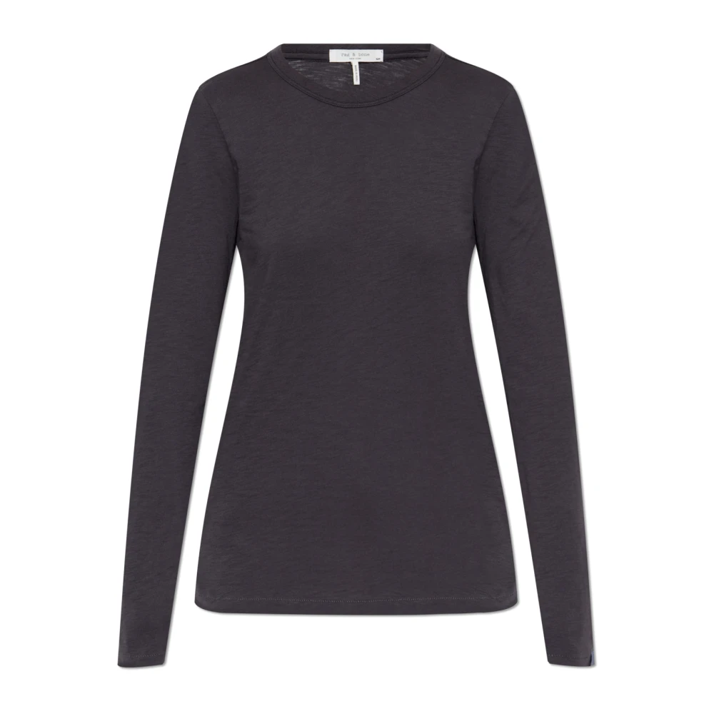 Rag & Bone Top Slub Gray Dames